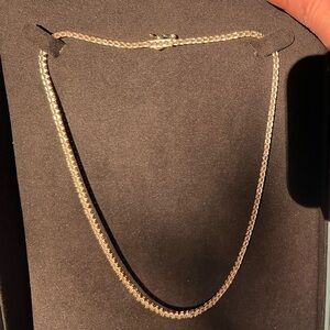 Aurate 	Lab Grown White Sapphire Horizontal Baguette Tennis Necklace new $580